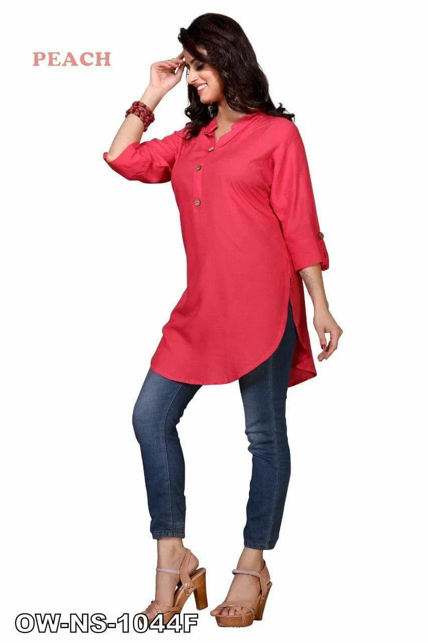 Rnx American Craff Kurti Casual Daily Wear Crepe Silk Designer Kurtis Collection